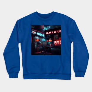 Cyberpunk Tokyo Ramen Shop Crewneck Sweatshirt